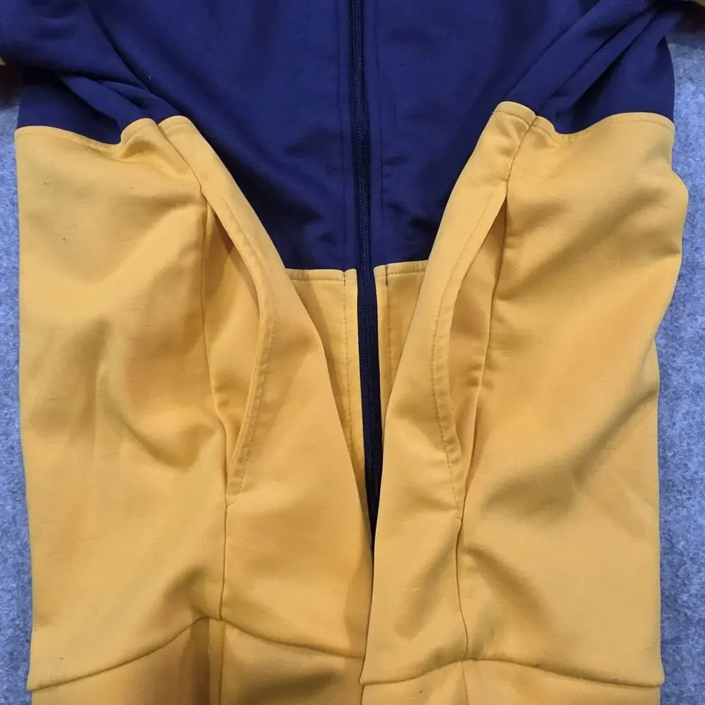 VTG Karl Kani Track Jacket Mens 4XL Big & Tall‎ Yellow Navy Colorblock Full Zip